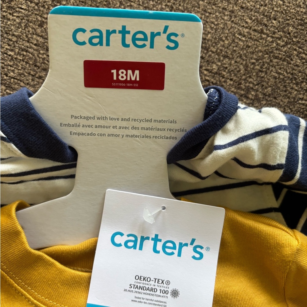 Carter's Mustard and Navy Baby Set